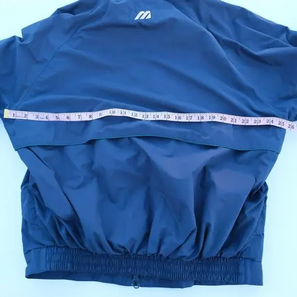 Vintage 90’s Mizuno Performance Wear Full Zip Windbreaker Jacket Navy Men's L